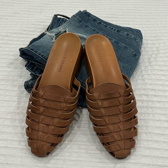 Lucky brand woven leather mules - Picture 2 of 7